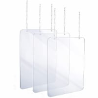Alpine Industries 30 in x 36 in x 0.18 in Clear Acrylic Sheet Hanging Protective Sneeze Guard