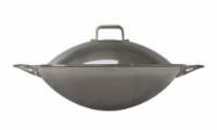 SPT SL-PA400AA 16.5 in. dia. Stainless Steel Wok Frying Pan with Lid & 2 Ears