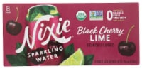 Nixie® Black Cherry Lime Flavored Sparkling Water Cans Perspective: Main