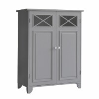 Elegant Home Fashions Wooden Bathroom Cabinet Standing Grey Dawson EHF-6841G
