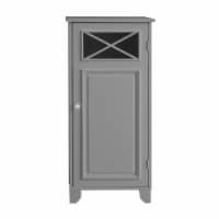 Elegant Home Fashions Bathroom Floor Cabinet With One Door Grey Dawson EHF-6834G