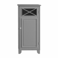 Elegant Home Fashions Bathroom Floor Cabinet With One Door Grey Dawson EHF-6834G