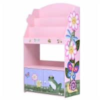 Fantasy Fields Kids Magic Garden Wooden Bookcase Book Shelf Organizer Rack Pink