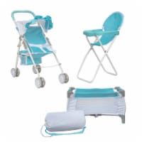 Baby Doll 3 in 1 Doll Stroller Set Pretend Play Dolls Stroller Kids Christmas Gift Blue 1 Fred Meyer