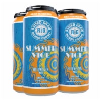 Raised Grain Suumer Vice Hefeweizen Ale Beer 4 Pack Cans Perspective: Main