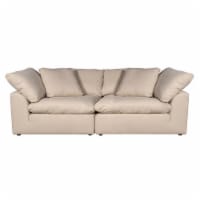 Slipcover for 2 Piece Modular Large Loveseat | Sectional Sofa Cover | Tan