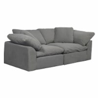 Slipcover for 2 Piece Modular Large Loveseat |Sectional Sofa Cover | Gray