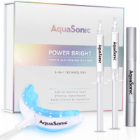 AquaSonic Power Bright: Teeth Whitening Kit with 2 Gels and LED Light