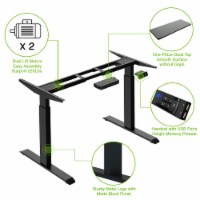 AdvanceUp Black 53  Dual Motor Electric Stand Up Office Desk with USB Port, Frame+Top Set