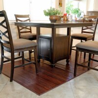 Home Aesthetics Bamboo 5' X 8' Floor Mat Area Rug, Walnut Color Floor Runner Rug