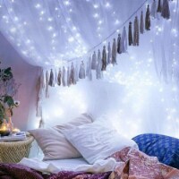 Perfect Holiday Modern Decorative 100 LED Fairy Light with USB Plug in Silver Copper - White