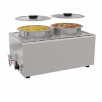 Commercial Bain Marie Countertop Food Warmer, Silver