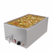 Commercial Bain Marie Countertop Food Warmer, Silver