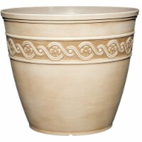 Classic Home and Garden Corinthian Resin Flower Pot Planter, Desert Tan, 13