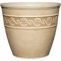 Classic Home and Garden Corinthian Resin Flower Pot Planter, Desert Tan, 10