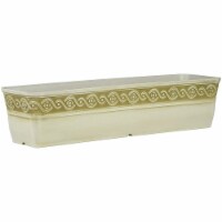Classic Home and Garden Corinthian Resin Flower Pot Rectangle Planter, Desert Tan, 18