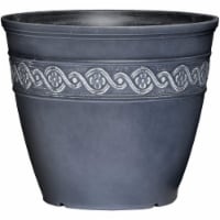 Classic Home and Garden Corinthian Resin Flower Pot Planter, Storm Blue, 8