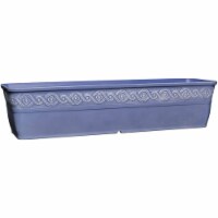 Classic Home and Garden Corinthian Resin Flower Pot Rectangle Planter, Slate, 18