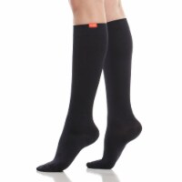 VIM & VIGR Compression Socks: 20-30 mmHg: Solid (Moisture-wick Nylon) - Black L/XL
