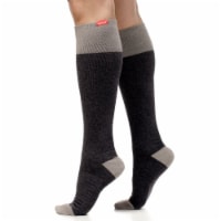 VIM & VIGR Compression Socks: 15-20 mmHg: Heathered (Cotton) - Dark & Light Grey M/L