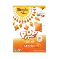 Simple Mills® Pop Mmms™ Cheddar Baked Snack Crackers Perspective: Main