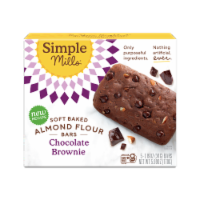 Simple Mills® Almond Flour Soft Baked Chocolate Brownie Bar Perspective: Main