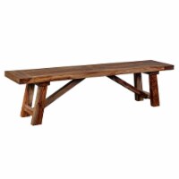 Porter Designs Kalispell Solid Sheesham Wood Bench - Harvest