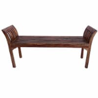 Porter Designs Sheesham Accents Solid Sheesham Wood Dining Bench - Brown