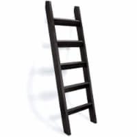 Hallops 5ft Blanket Ladder | Thick Black Wood | Rustic Farmhouse Decor