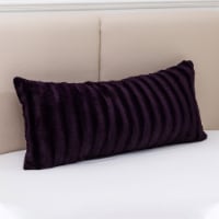Cheer Collection Faux Fur Throw Pillow - 18 x 40 Long Decorative Body Pillow