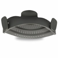 Cheer Collection Silicone Clip on Pot Strainer, Heat-resistant Snap-On Strainer