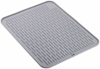 Cheer Collection Silicone Dish Drying Mat for Kitchen Counter, Silicone Drying Pad and Trivet