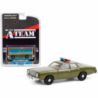 Greenlight 44865A 1977 Plymouth Fury U.S. Army Police Army Green 1 by 64 Scale Diecast Model