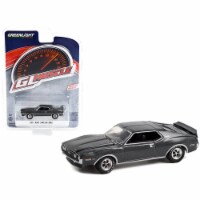 Greenlight 13310A 1-64 Scale 1971 AMC Javelin AMX Charcoal Gray Metallic with Black Nose Stri