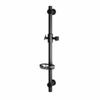 PULSE ShowerSpas Matte Black Adjustable Slide Bar Shower Panel Accessory