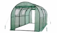 Ogrow Two Door Walk-In Tunnel Greenhouse With Ventilation Windows And Steel Frame