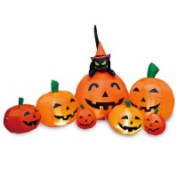 Joiedomi Halloween Pumpkin Patch with Cat Inflatable