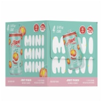 Alani NU Juicy Peach Zero Sugar Mini Energy Drink Cans Perspective: Main