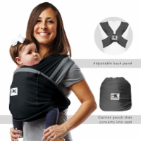 Baby K'tan Pre-Wrapped Ready To Wear Baby Carrier: Active Oasis Black & Grey M