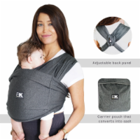 Baby K'tan Pre-Wrapped Ready To Wear Baby Carrier: Active Heather Black Yoga XL