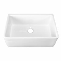 Cahaba CAFC30SB 30 x 18 x 10 in. Single Bowl Farmhouse Fireclay Kitchen Sink, Gloss White