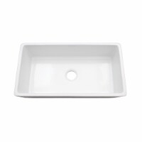 Cahaba CAFC36SB 36.13 x 18 x 10 in. Single Bowl Farmhouse Fireclay Kitchen Sink, Gloss White