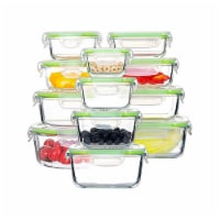 S Salient 2401 12-Container High Borosilicate Glass Food Storage Set - 24 Piece