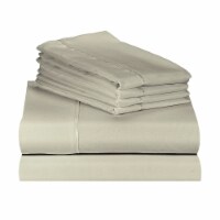 LuxClub Light Taupe Twin Extra Long 6 PC Rayon From Bamboo Solid Performance Sheet Set