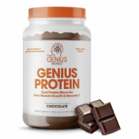 Genius PROTEIN Powder, CHOCOLATE - Dual Protein Blend with Whey Isolate & Natural Egg White