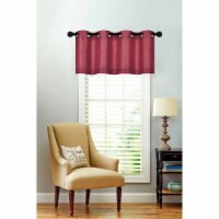 Kate Aurora Oversized Solid Color Window Valance - 50 in. W x 18 in. L, Monroe Burgundy