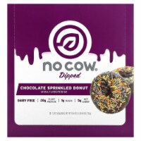 No Cow Dipped Protein Bar Chocolate Sprinkled Donut 12 Bars - 2.12 oz (60 g) Each