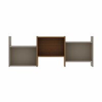 Hampton Zig-Zag Wall D�cor Shelves in Off White and Maple Cream