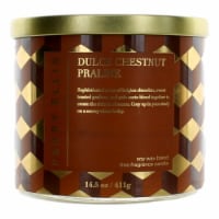 Perry Ellis cpedc145 14.5 oz Soy Wax Blend 3 Wick Candle, Dulce Chestnut Praline