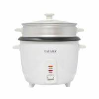 Tayama RC-3 3 Cup Rice Cooker with Steam Tray, White